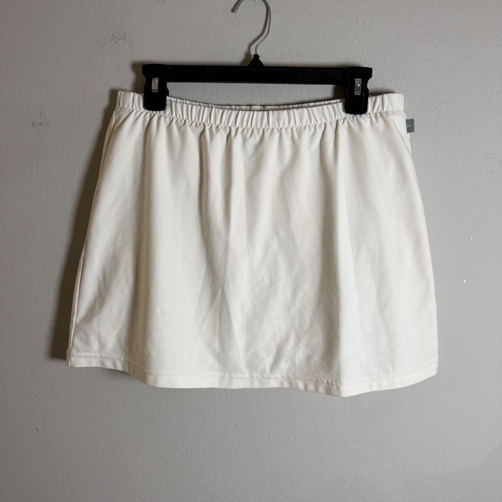VTG Nike Dri-FIT Women White Tennis Skort‎ Built-in Shorts Size M Athletic Skirt